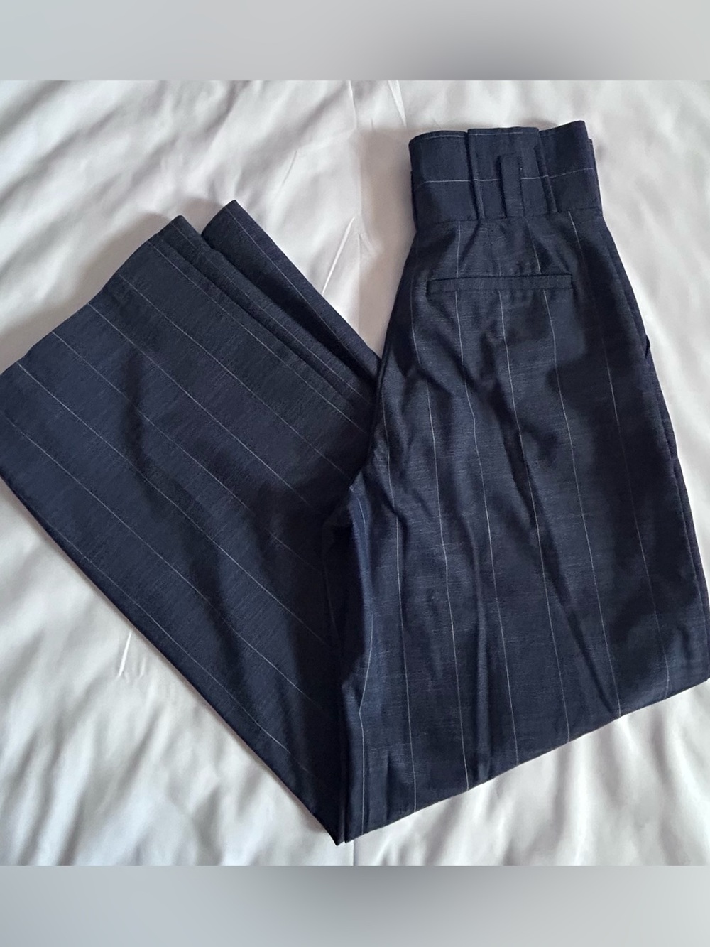 7th Avenue Design Studios Pinstripe Wide-Leg Pants from NY and Co. Size 2